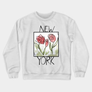 New York Rose Duo Vintage Crewneck Sweatshirt